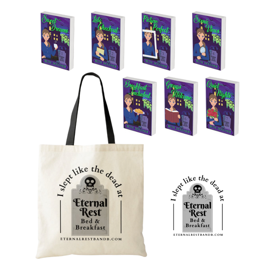 Eternal Rest Bed and Breakfast 1-7, Tote Bag & Sticker
